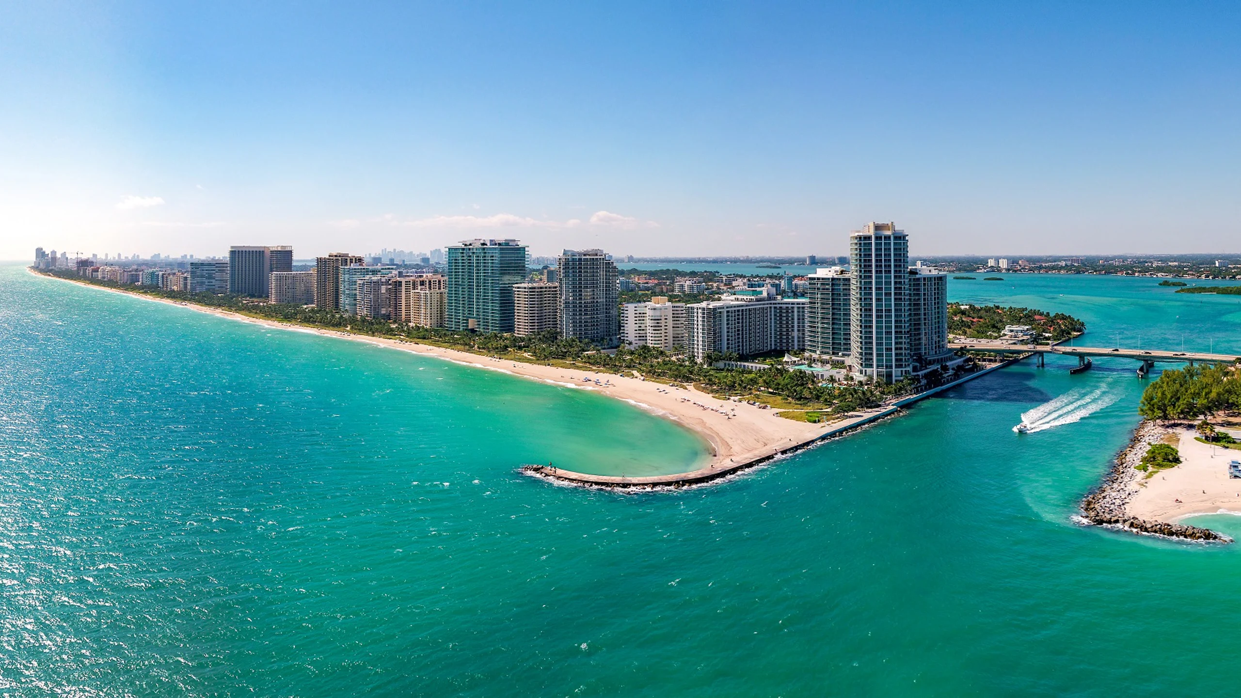 Aerial view of Sea View Hotel, its pool, and the Atlantic beach